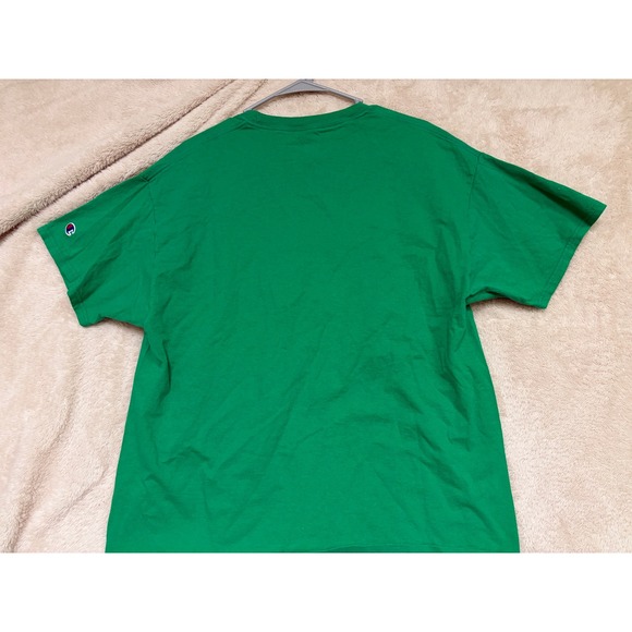 Champion Notre Dame Fighting Irish Green Graphic T-Shirt Mens XL Leprechaun Logo - Picture 5 of 7